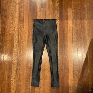 SPANK Faux Leather Leggings: Size Small Petite